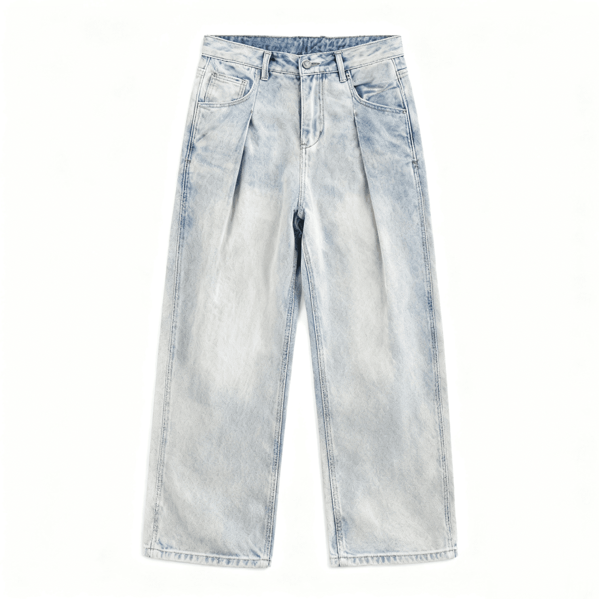 Relaxed Wide-Leg Denim Jeans