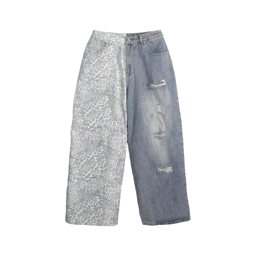 Distressed Wide-leg Jeans