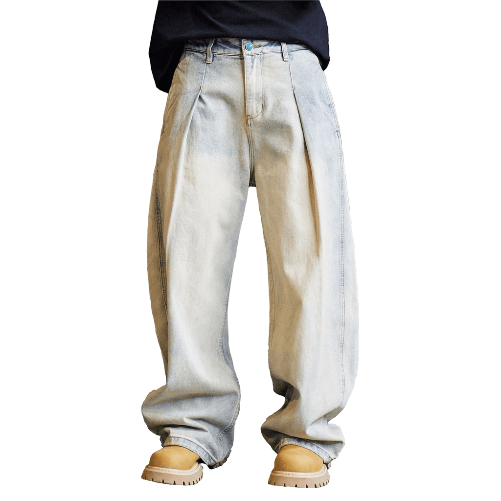 Relaxed Wide-Leg Denim Jeans