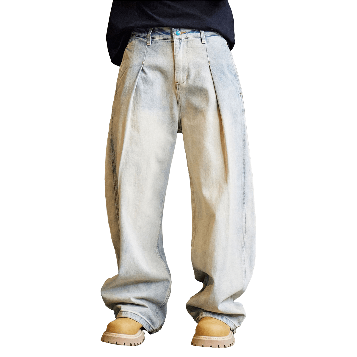 Relaxed Wide-Leg Denim Jeans