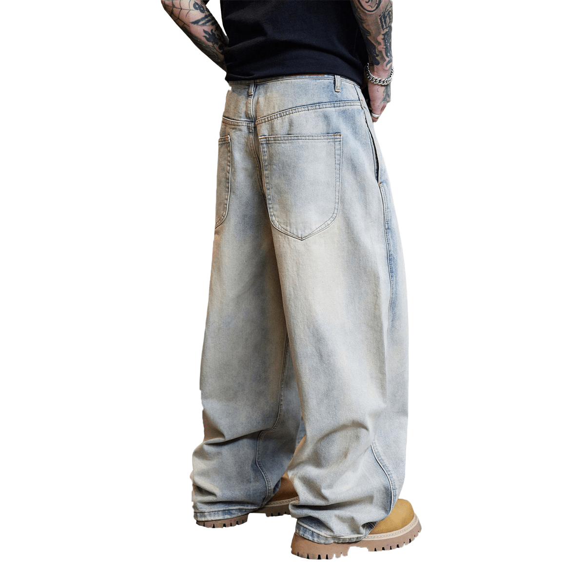Relaxed Wide-Leg Denim Jeans