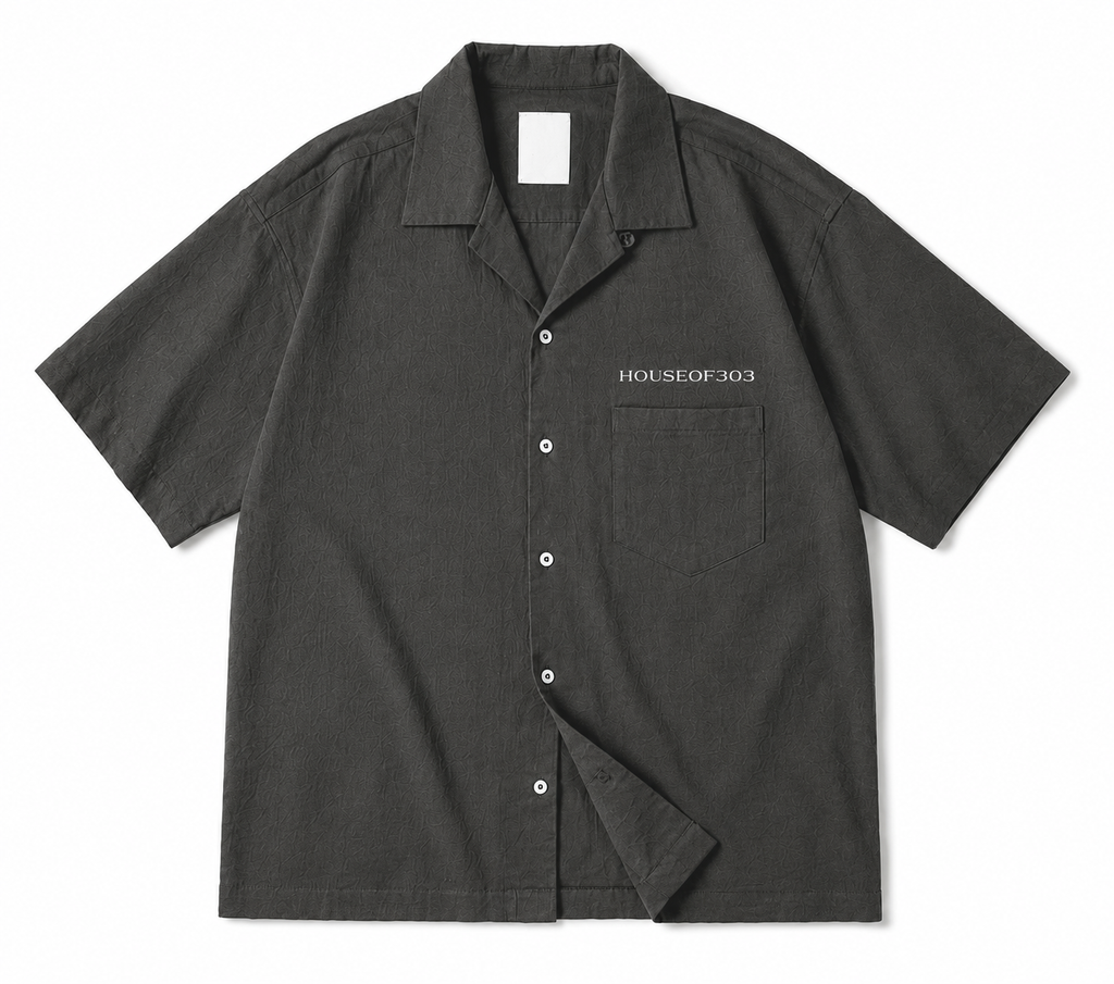 Cuban Collar Short-sleeve Shirt