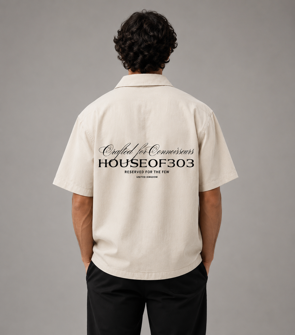 Cuban Collar Short-sleeve Shirt