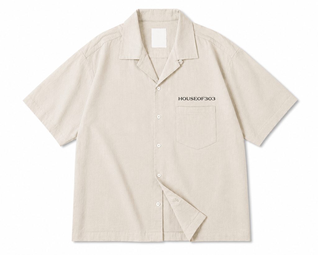 Cuban Collar Short-sleeve Shirt